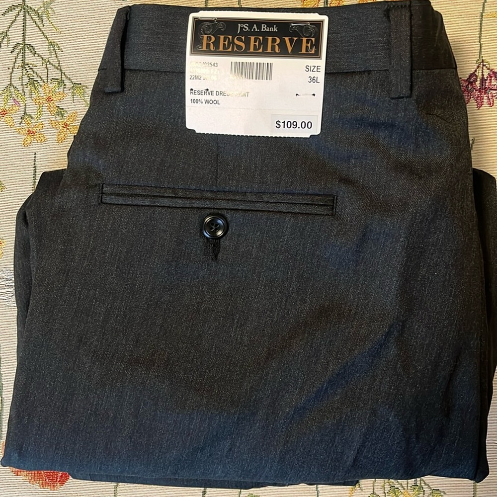 Jos a bank reserve dress pants 36L New with tags